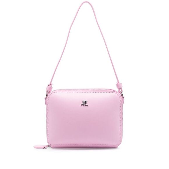 Pink Leather Mini Shoulder Bag - Picture 1 of 4